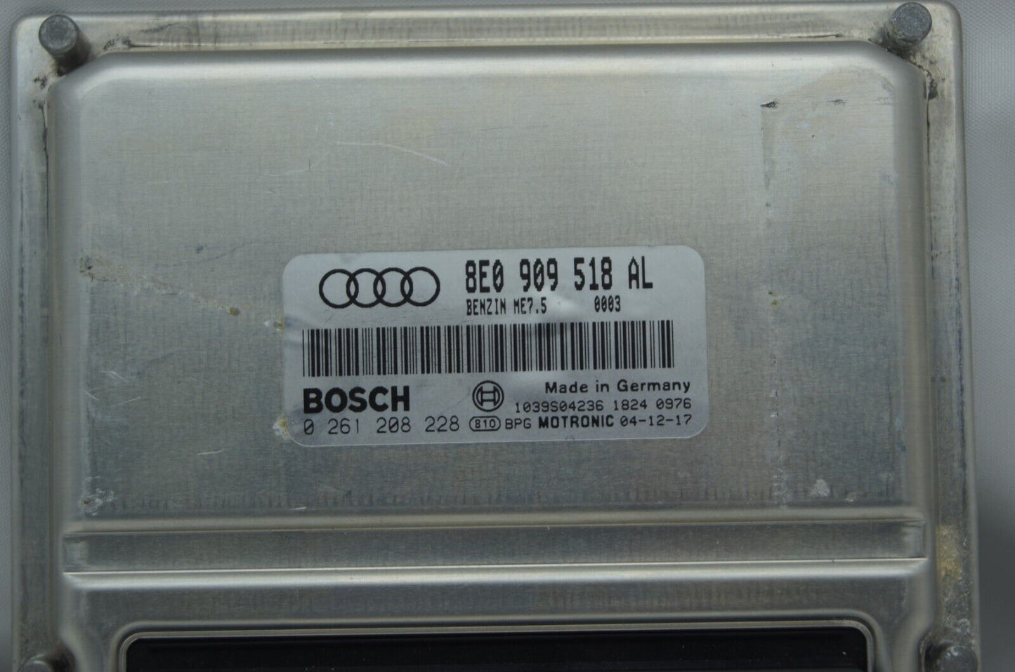 AUDI A4 1.8 TURBO ENGINE CONTROL UNIT 0261208228 8E0909518AL ECU IMMO OFF - Glasgow Car Parts Store