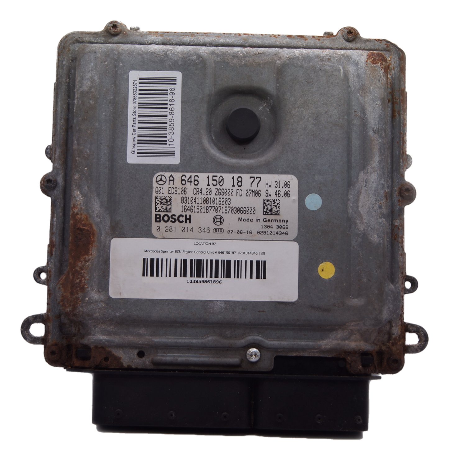 Mercedes Sprinter ECU Engine Control Unit A 646150187  0281014346 - Glasgow Car Parts Store