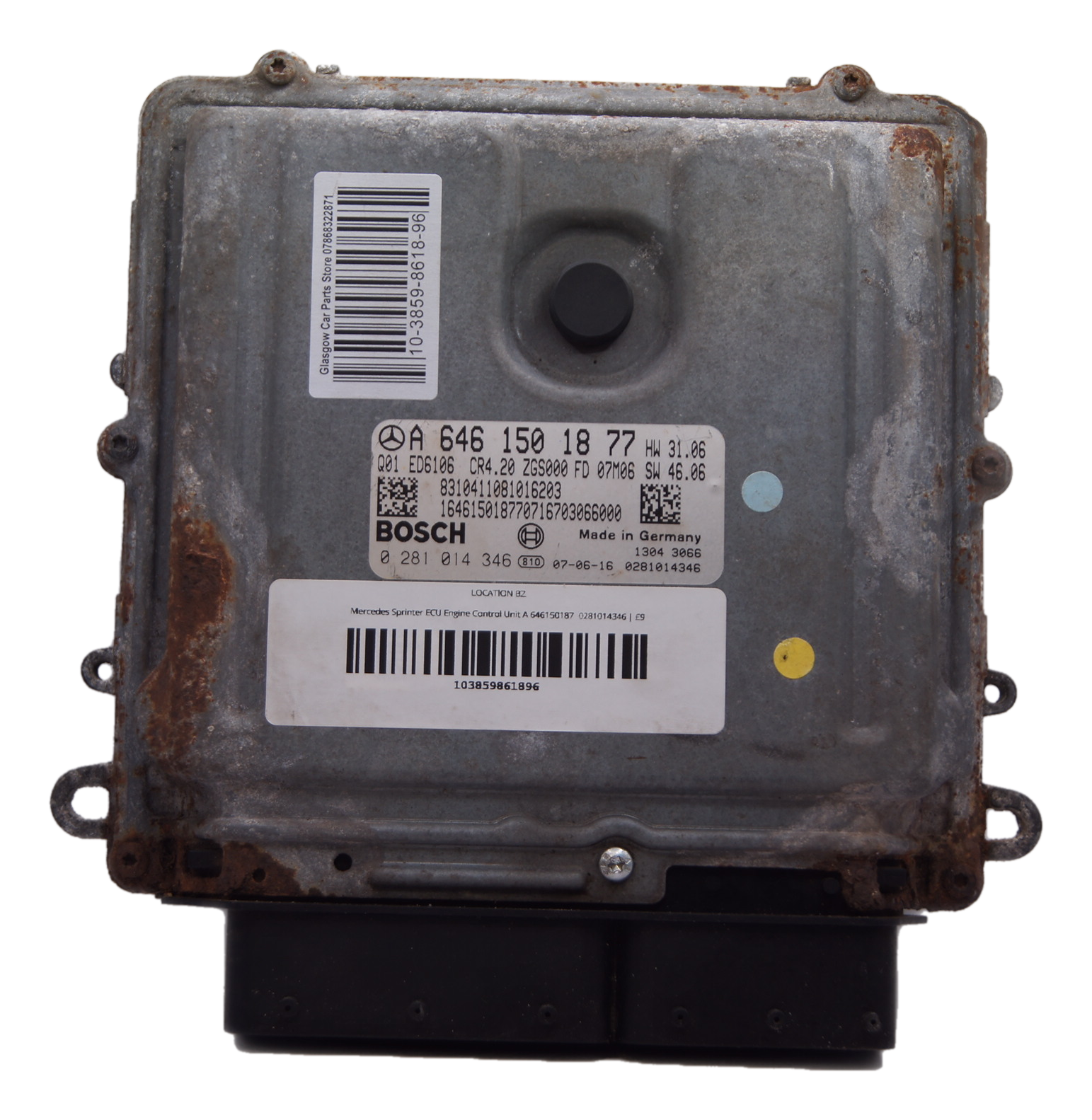 Mercedes Sprinter ECU Engine Control Unit A 646150187  0281014346 - Glasgow Car Parts Store