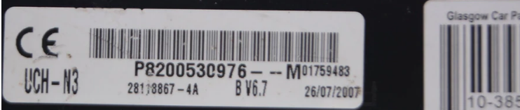 P8200530976 M VAUXHALL VIVARO RENAULT TRAFIC BCM UCH-N3 28118867-4A.VIRGIN. - Glasgow Car Parts Store