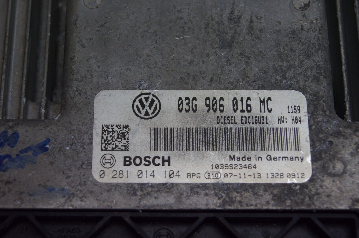 SKODA VW ENGINE ECU 0281014104 03G906016MC IMMO OFF PLUG AND PLAY. - Glasgow Car Parts Store
