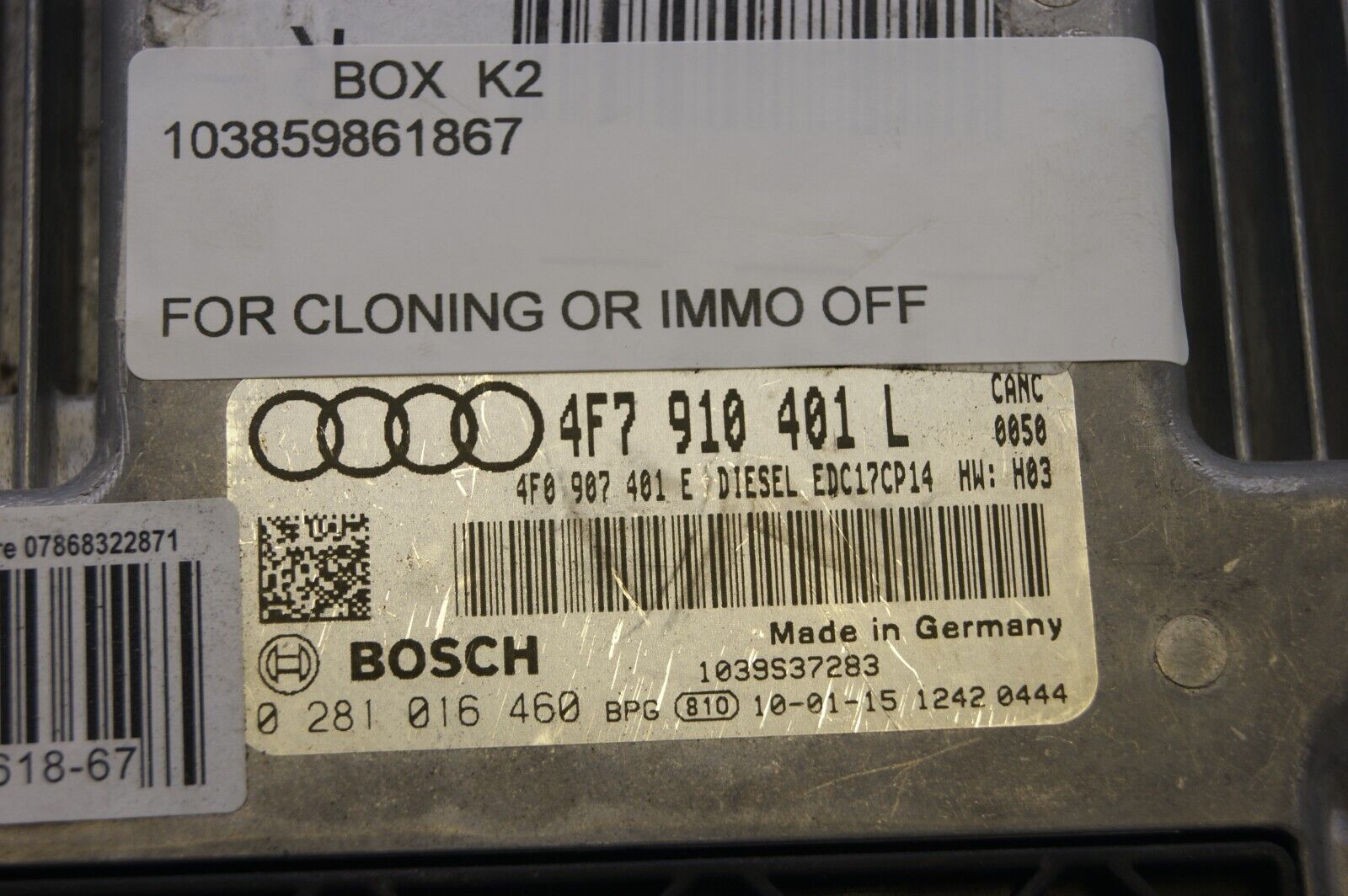 AUDI A6 C6 2.7 TDI DIESEL ECU 4F7910401L PLUG AND PLAY (CLONING) OR IMMO OFF - Glasgow Car Parts Store