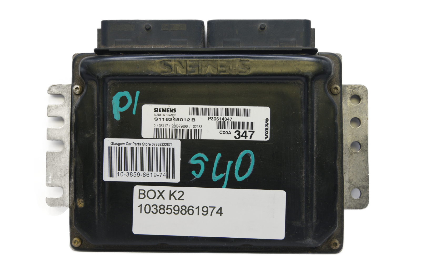 VOLVO V40  ENGINE ECU S118245012B   P30614347 - Glasgow Car Parts Store