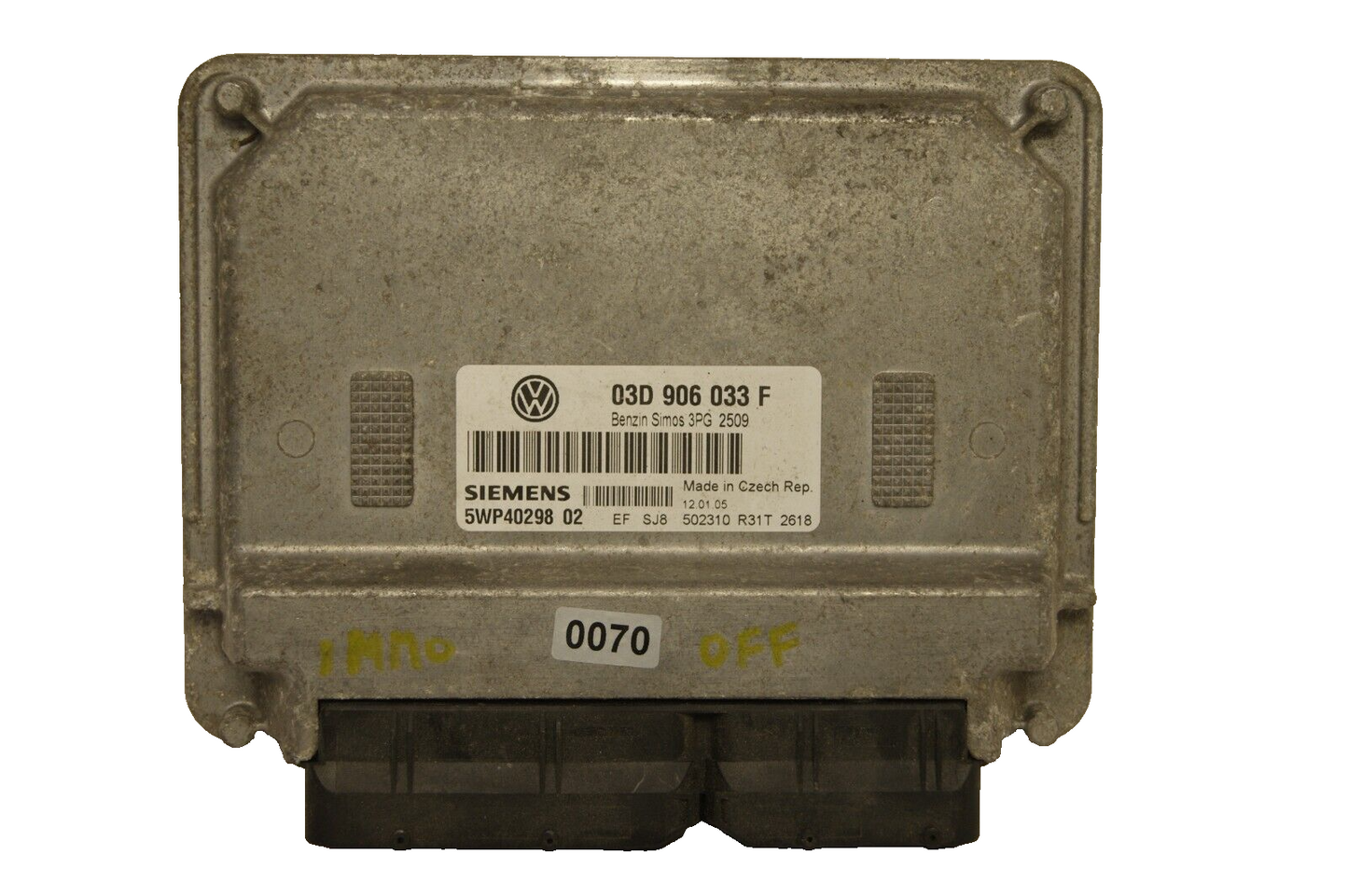 03D906033F  ECU Audi VW Skoda Seat   IMMO OFF PLUG & PLAY. - Glasgow Car Parts Store