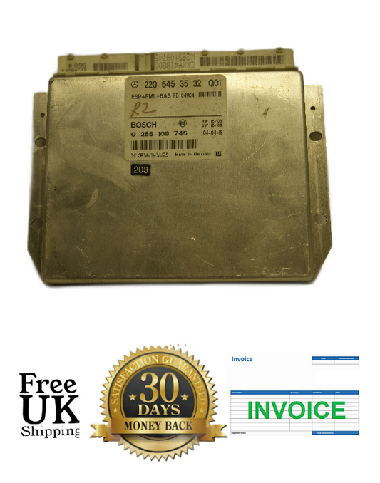 MERCEDES S CLASS W 220 / ECU ESP+PML+BAS / 2205453532 BOSCH - Glasgow Car Parts Store