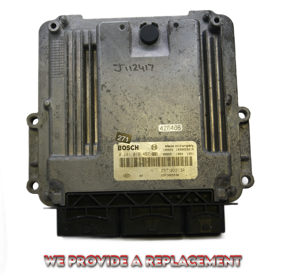 DACIA RENAULT 1.5 ECU 0281019457 237102213R PLUG AND PLAY(CLONING). - Glasgow Car Parts Store