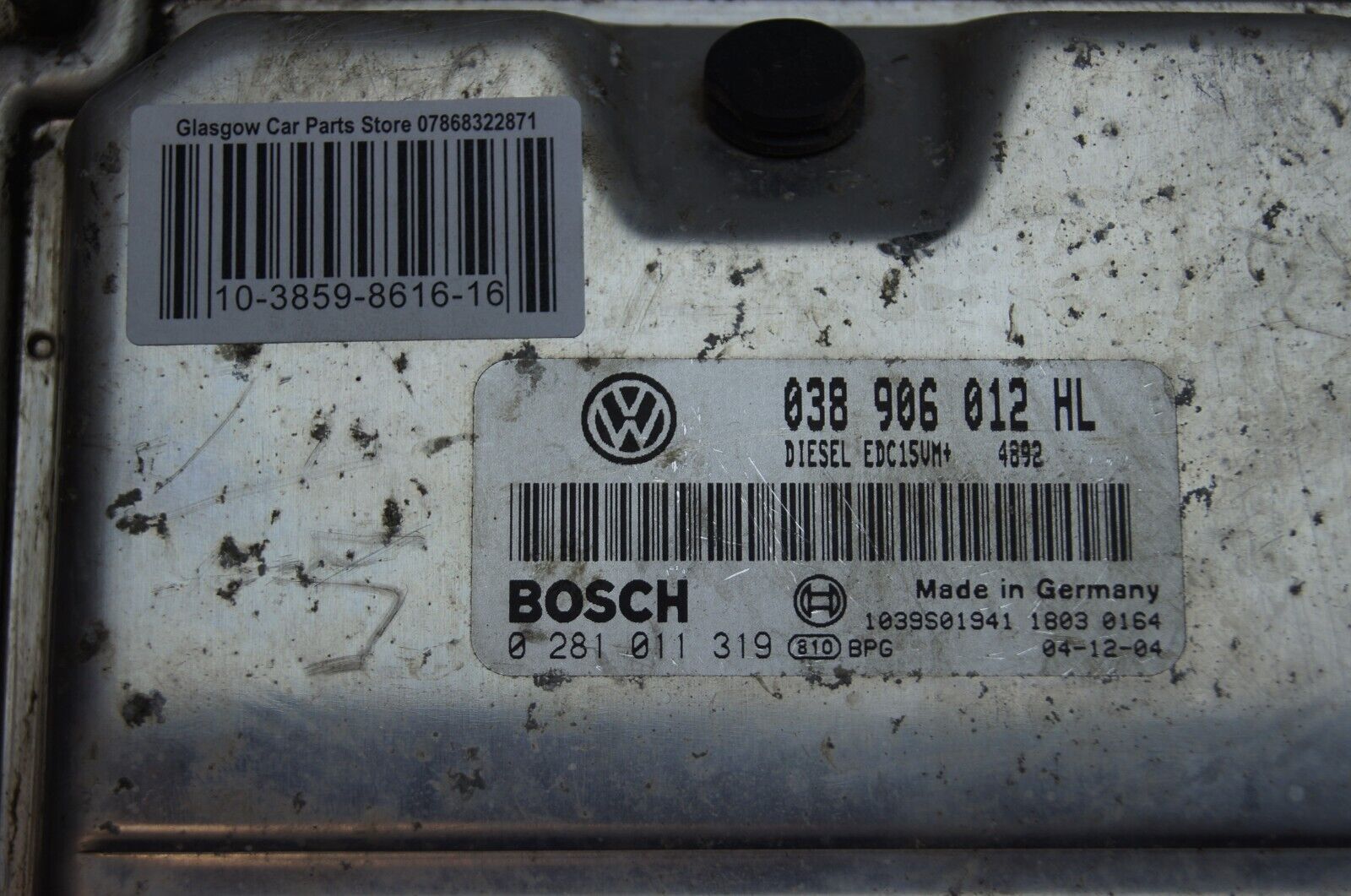 VW SEAT 1.9 ECU 038906012 HL 0281011319 IMMO OFF PLUG AND PLAY. - Glasgow Car Parts Store