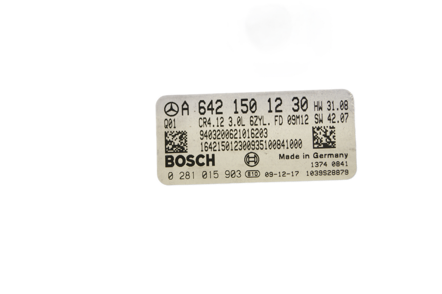 Mercedes Benz 3.0 Litre Diesel Engine ECU A6421501230 0281015903 .VIRGIN ECU - Glasgow Car Parts Store