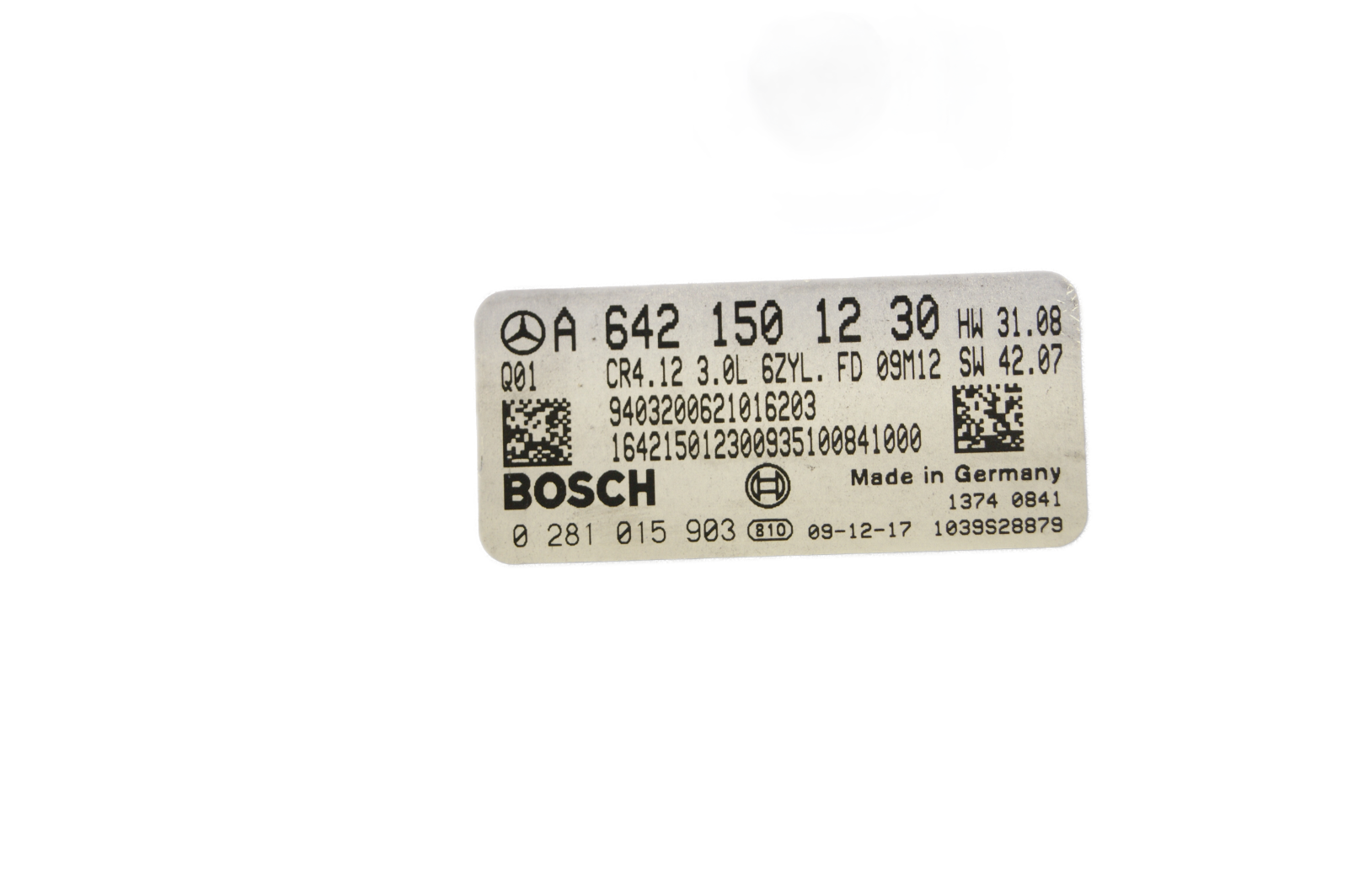 Mercedes Benz 3.0 Litre Diesel Engine ECU A6421501230 0281015903 .VIRGIN ECU - Glasgow Car Parts Store