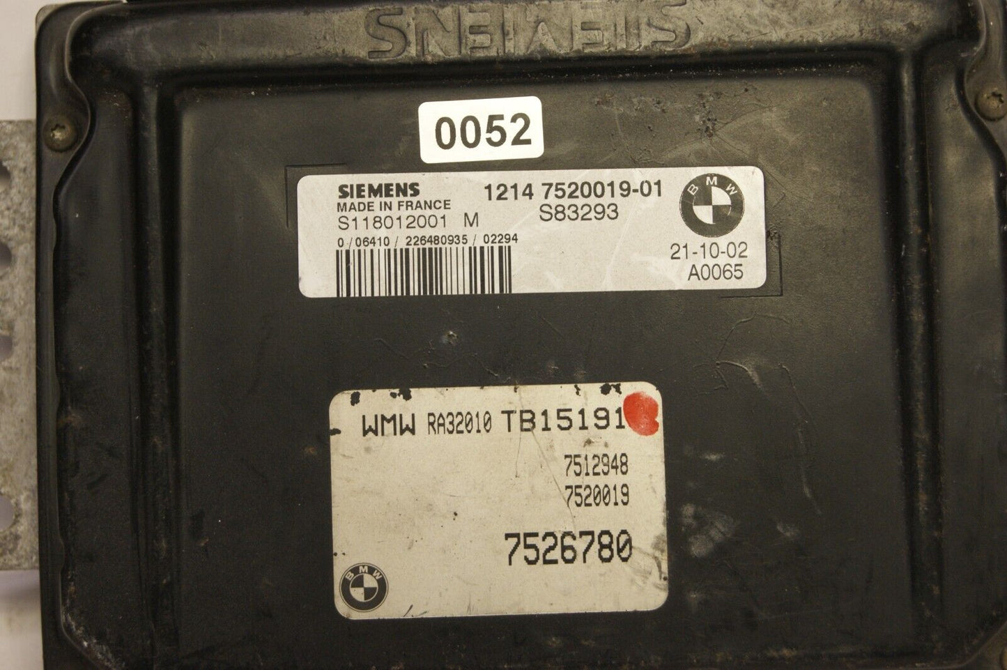 BMW MINI R50 Engine ECU 7520019 / S118012001M  PLUG AND PLAY (CLONING). - Glasgow Car Parts Store