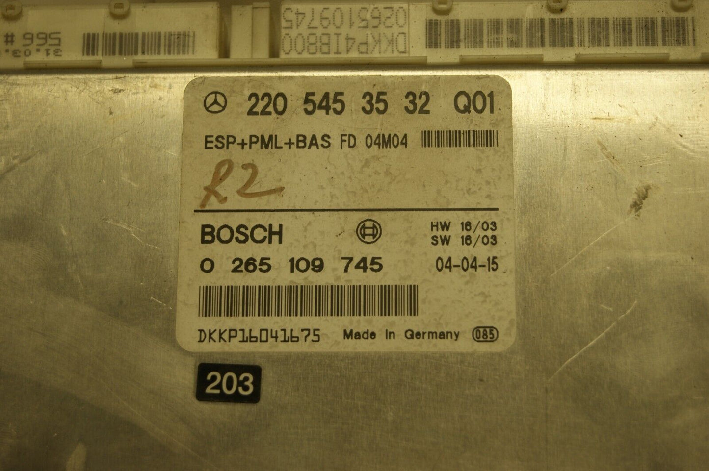 MERCEDES S CLASS W 220 / ECU ESP+PML+BAS / 2205453532 BOSCH - Glasgow Car Parts Store