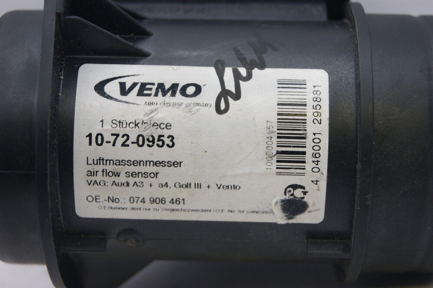 AUDI A3 A4 GOLF3 VENTO VEMO Q+ original V10-72-0953 Mass  air flow sensor - Glasgow Car Parts Store