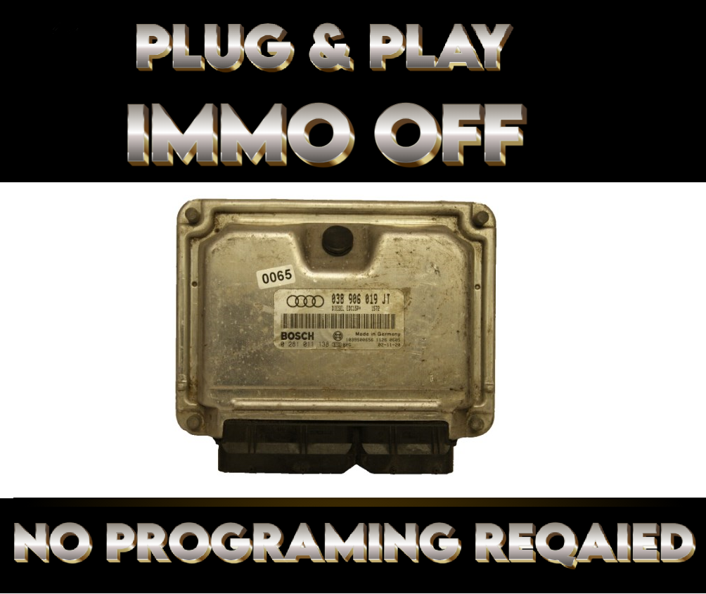 AUDI ECU 038906019JT 0281011138 IMMO OFF Plug & Play Solution - Glasgow Car Parts Store