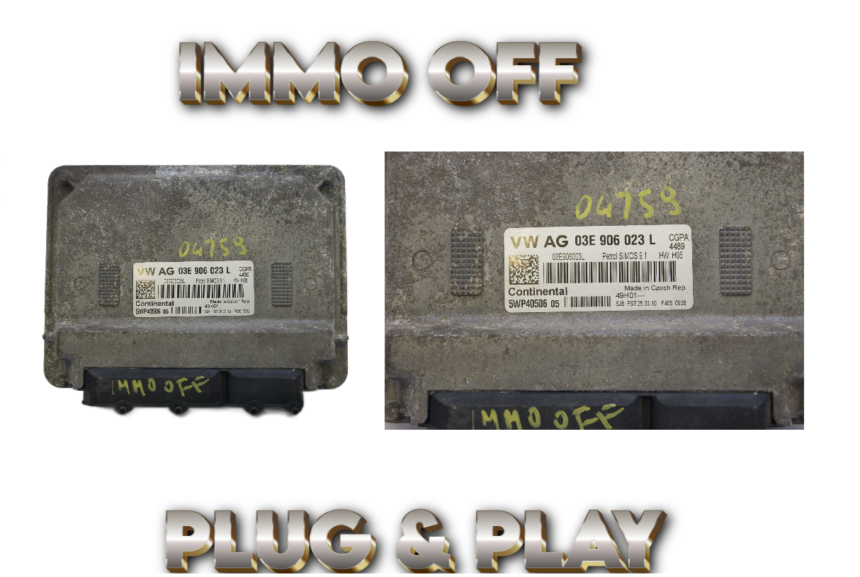 ECU 03E906023L VW POLO MK5 R6 IMMO OFF PLUG & PLAY - Glasgow Car Parts Store