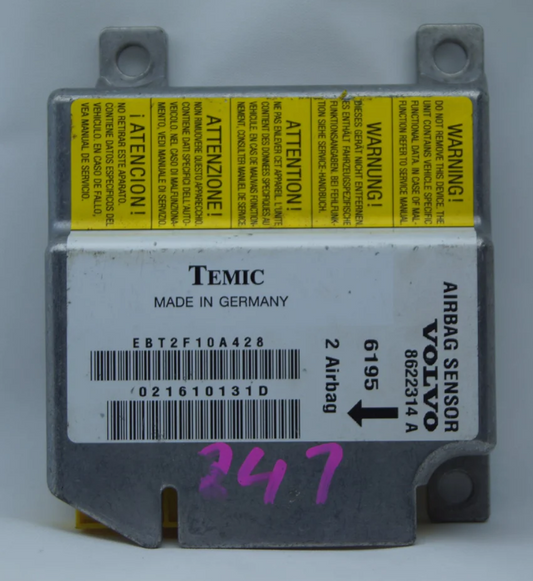 VOLVO C70 V70 S70 8622314A 993410214D SRS CRASH SENSOR TEMIC. - Glasgow Car Parts Store