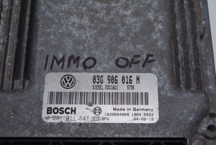 VW CADDY 2.0 ECU 03G906016N 0281011541 PLUG & PLAY IMMO OFF - Glasgow Car Parts Store