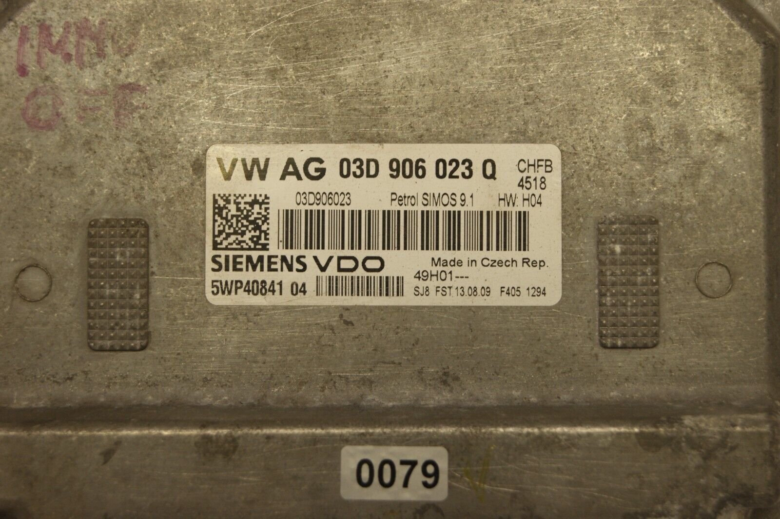 03D906023Q    ECU Audi VW Skoda Seat   IMMO OFF PLUG & PLAY. - Glasgow Car Parts Store