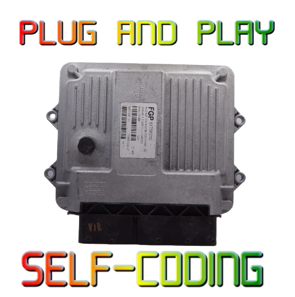 ECU FIAT DOBLO 51758210 MJD6JF.D3/HW01B SELFCODING .VIRGIN, - Glasgow Car Parts Store