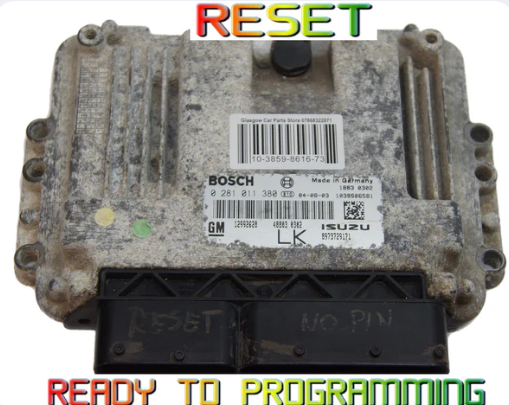VAUXHALL 1.7 DIESEL ENGINE ECU 0281011380 12992628.RESET VIRGIN - Glasgow Car Parts Store