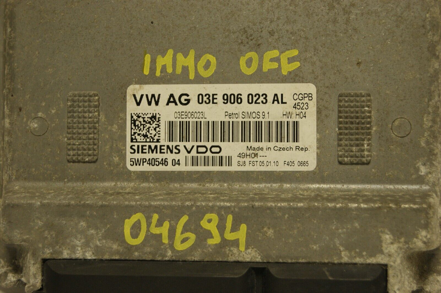VW Fox ,Polo 1.2 12V ECU 03E906023AL  5WP40546 Plug & Play IMMO OFF - Glasgow Car Parts Store