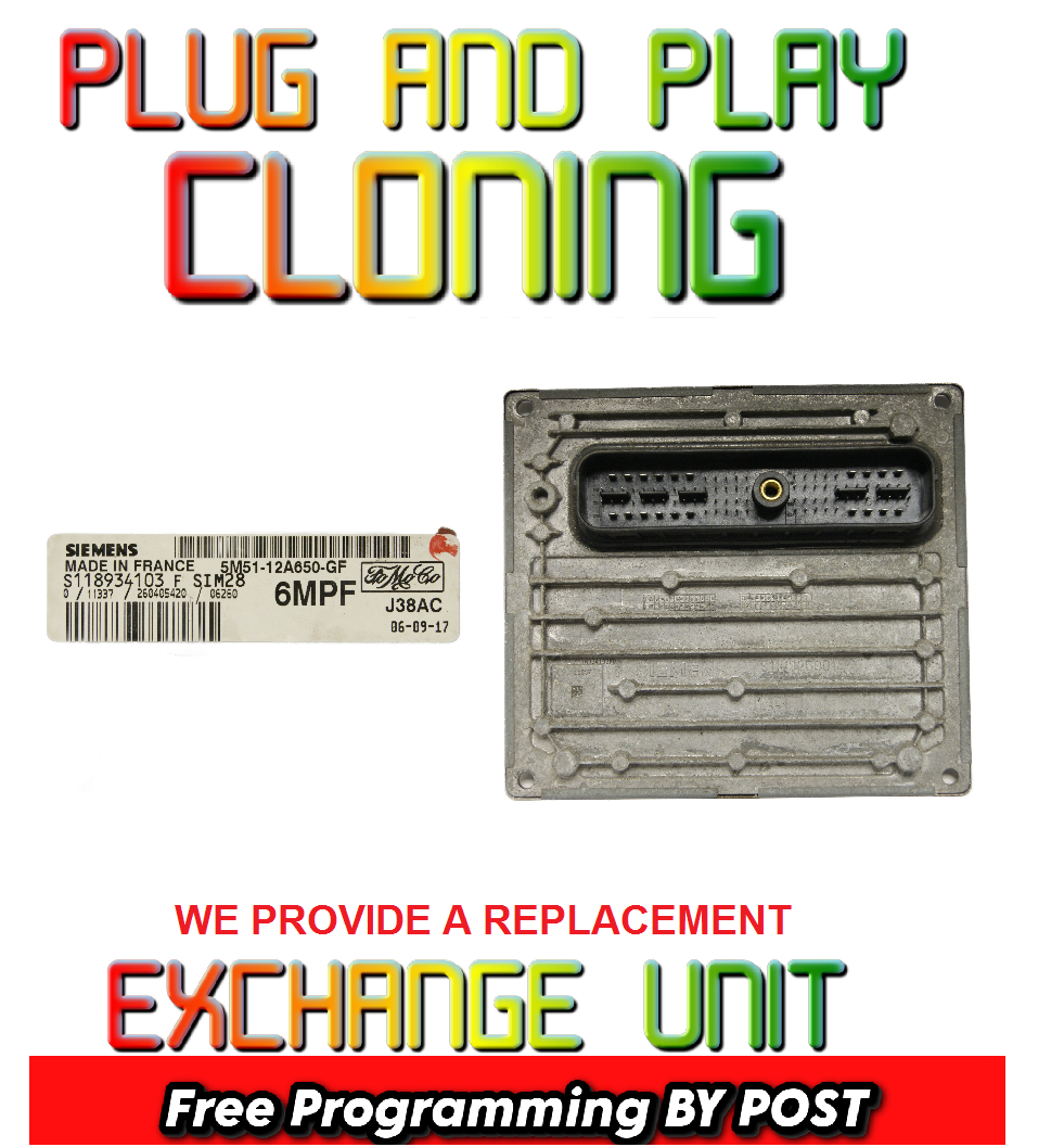 Ford Fiesta Focus ECU 5M51-12A650-GF  6MPF  S118934103F PLUG & PLAY.CLONING - Glasgow Car Parts Store