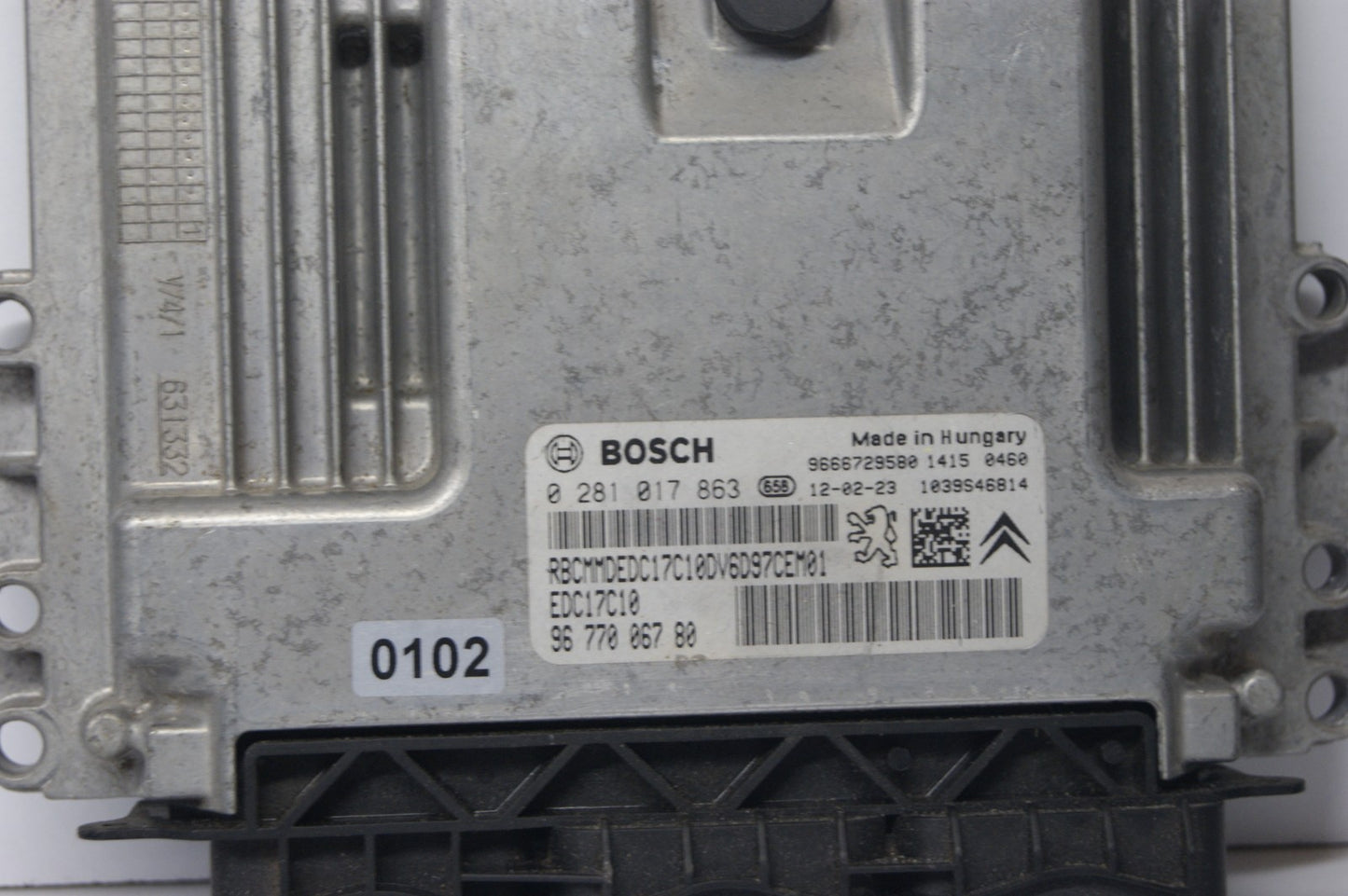 CITROEN PEUGEOT ECU 0281017863 9677006780 PLUG AND PLAY CLONING BY POST