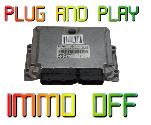 CITREON PEUGEOT FIAT ENGINE ECU 0281010345 PLUG & PLAY IMMO OFF. - Glasgow Car Parts Store