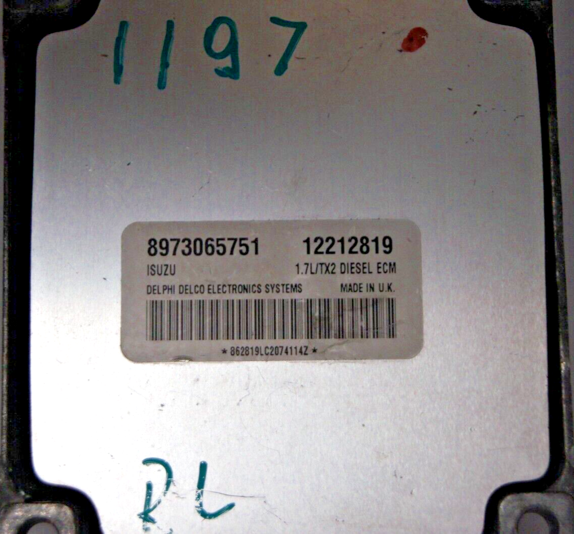 Vauxhall Opel Astra G Y17DT ECU 8973065751 , 12212819 /,DMRW RESET AND PIN. - Glasgow Car Parts Store