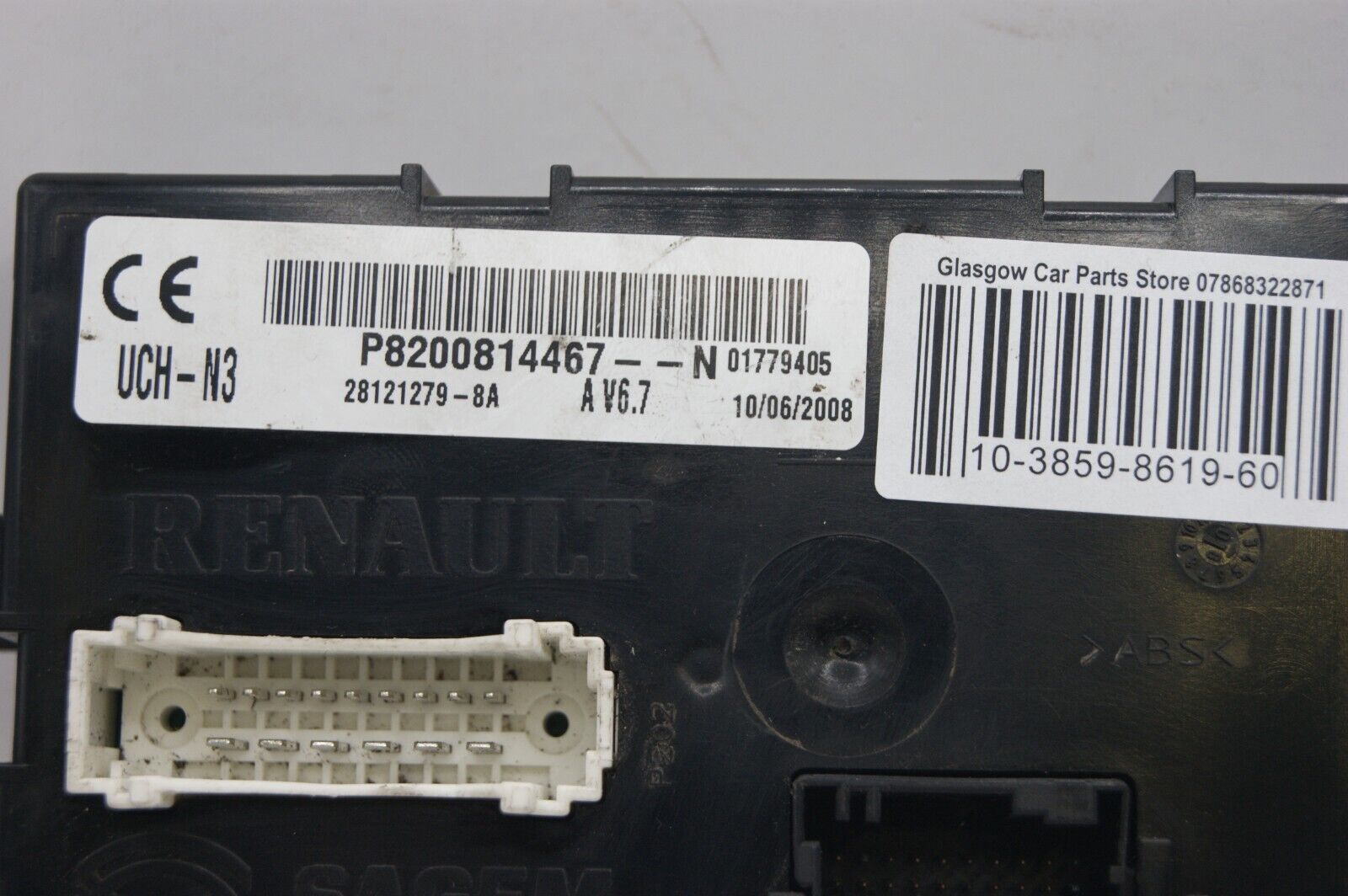 BCM RENAULT UCH-N3 P8200814467--N  VIRGIN BCM. - Glasgow Car Parts Store