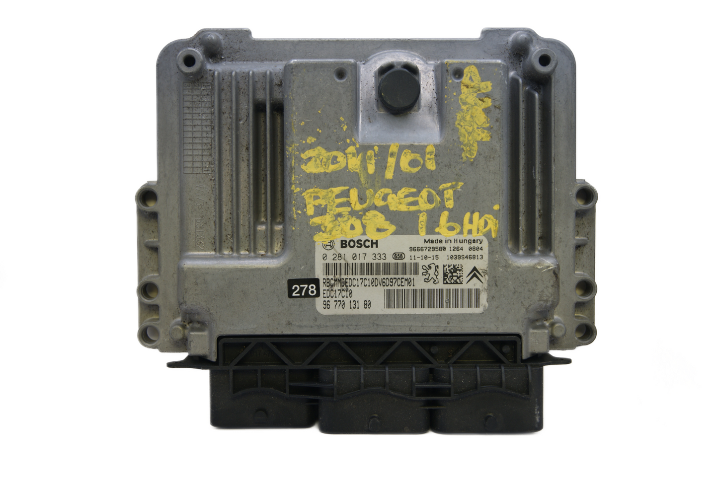 PEUGEOT CITROEN ECU 0281017333 9677013180 PLUG AND PLAY(CLONING). - Glasgow Car Parts Store