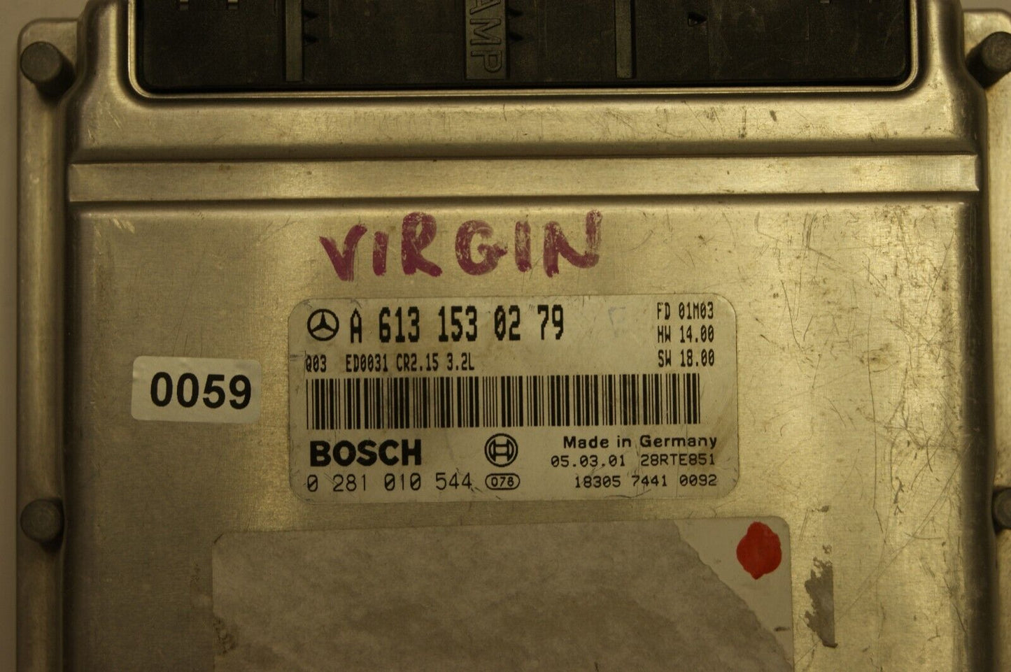 MERCEDES  ECU A6131530279 0281010544 PLUG AND PLAY (CLONING OR VIRGIN ). - Glasgow Car Parts Store