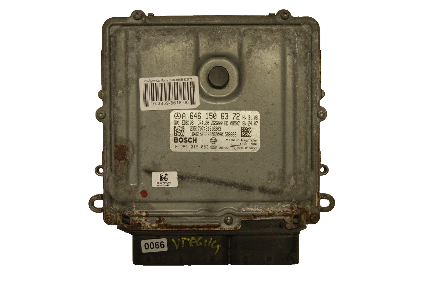ECU MERCEDES A6461506372 0281015053 PLUG AND PLAY (CLONING OR VIRGIN ).