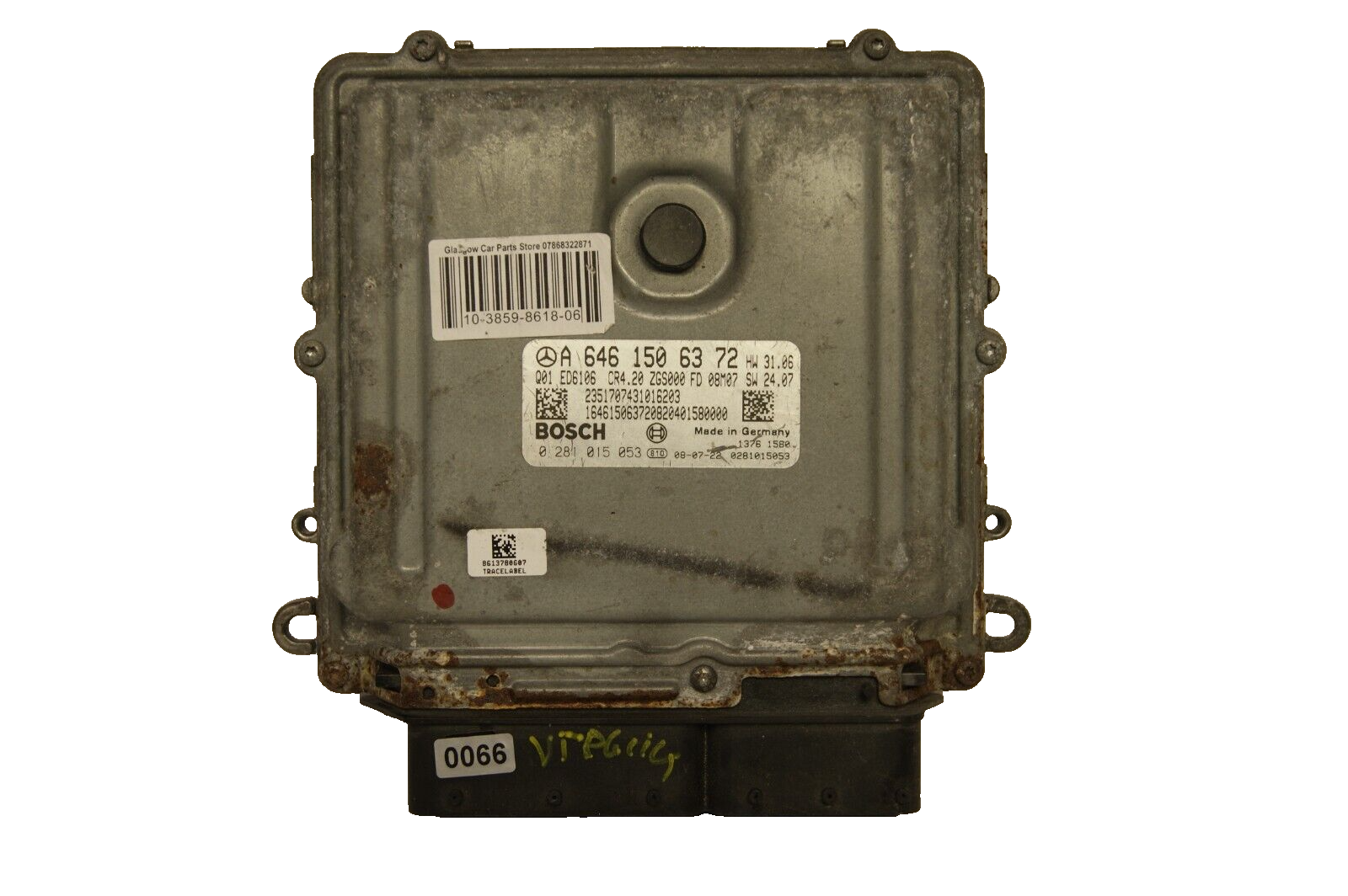 ECU MERCEDES A6461506372 0281015053  PLUG AND PLAY (CLONING OR VIRGIN ). - Glasgow Car Parts Store