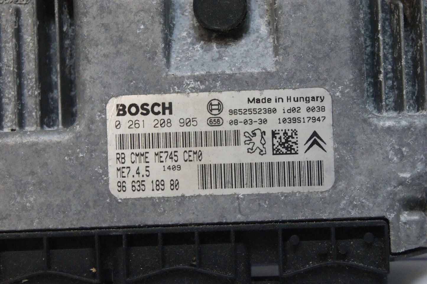 ECU PEUGOT CITROEN 9663518980 0261208905 VIRGIN AND PIN. - Glasgow Car Parts Store
