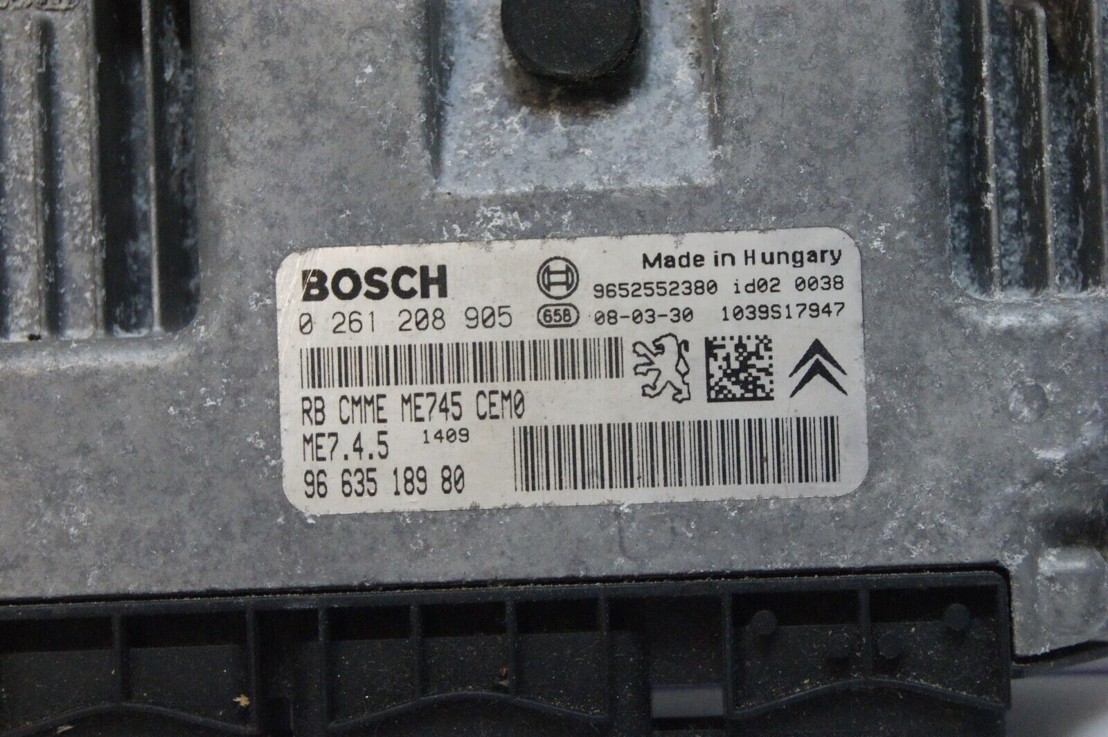 ECU PEUGOT CITROEN 9663518980 0261208905 VIRGIN AND PIN. - Glasgow Car Parts Store