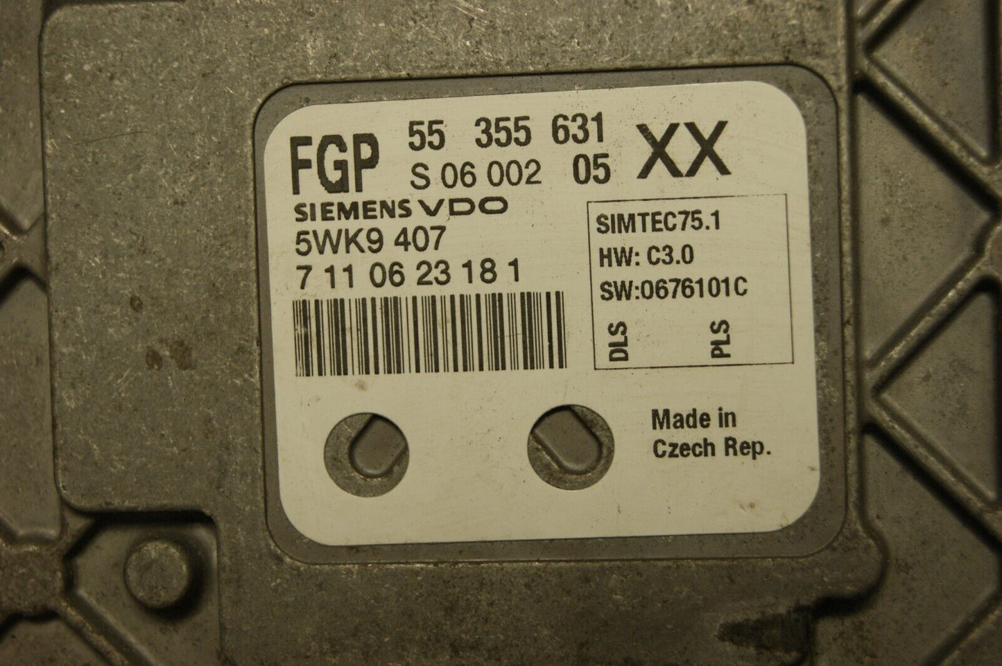 VAUXHALL 55355631 XX 5WK9 ECU PLUG AND PLAY(CLONING)
