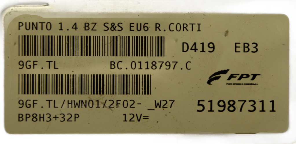 FIAT PUNTO ECU 1.4 51987311 PLUG AND PLAY.CLONING - Glasgow Car Parts Store