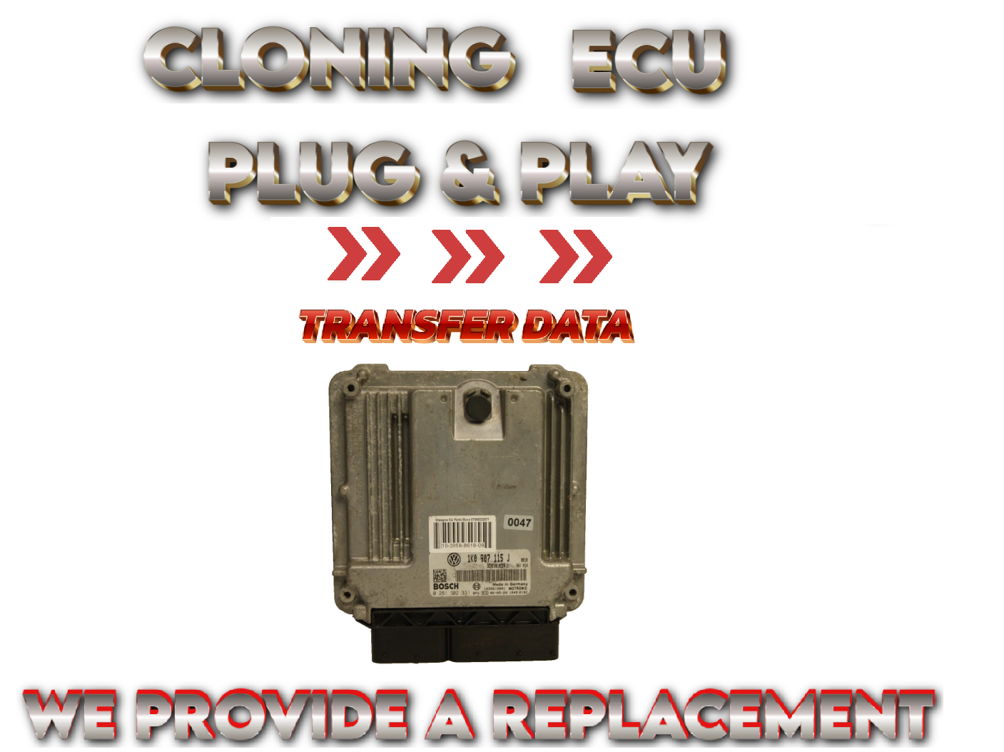 VW  GOLF JETTA 2.0TSI 1K0907115J  0261S02331 PLUG AND PLAY (CLONING). - Glasgow Car Parts Store