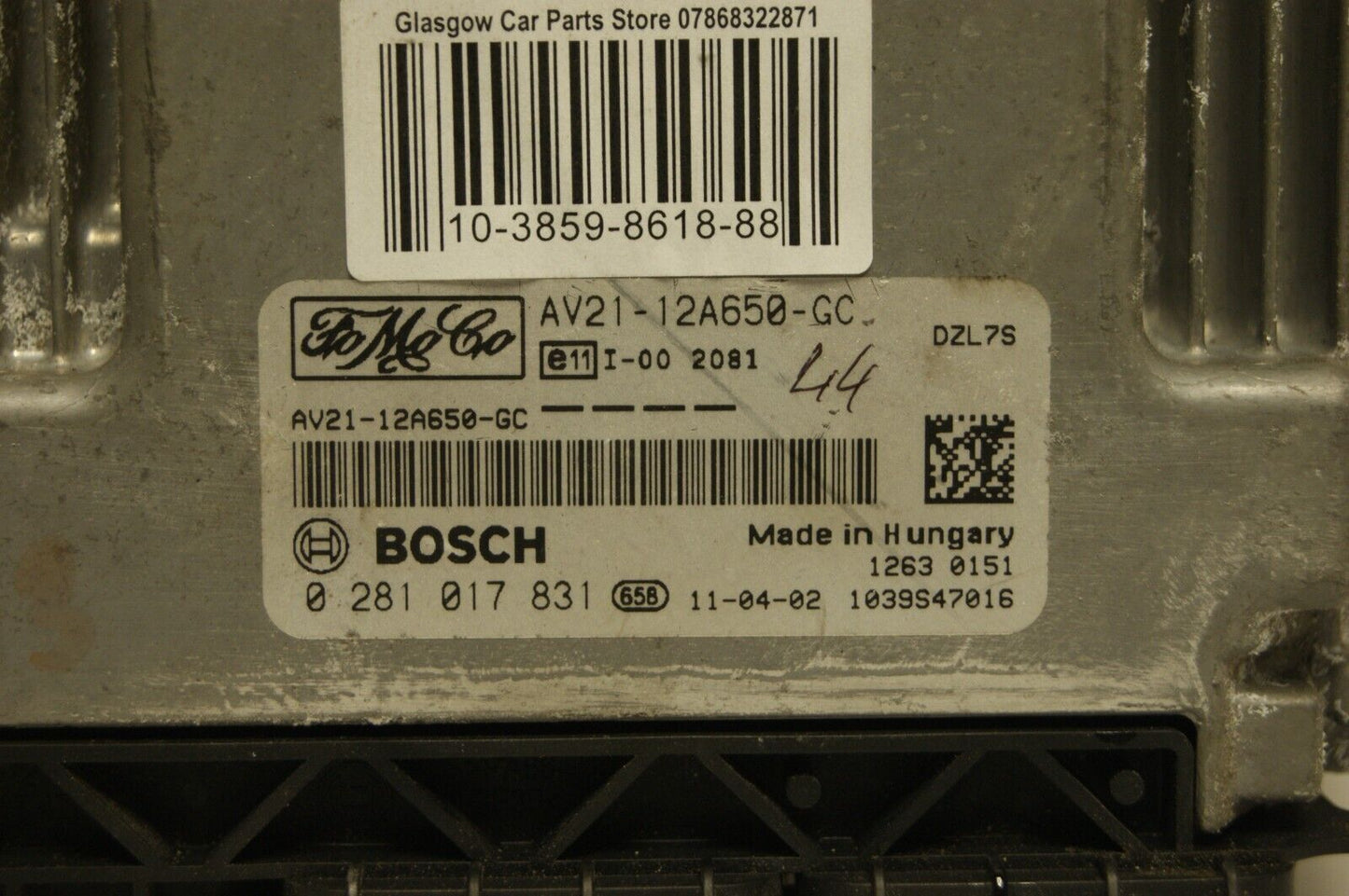 Ford Fiesta ECU AV21-12A650-GC  0281017831 - Glasgow Car Parts Store