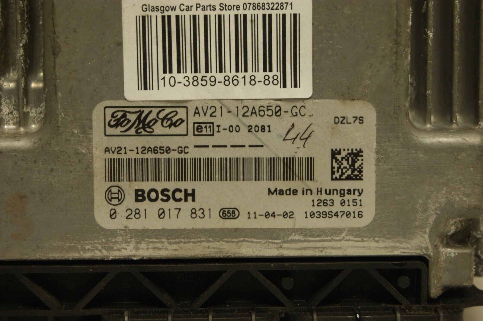 Ford Fiesta ECU AV21-12A650-GC  0281017831 - Glasgow Car Parts Store