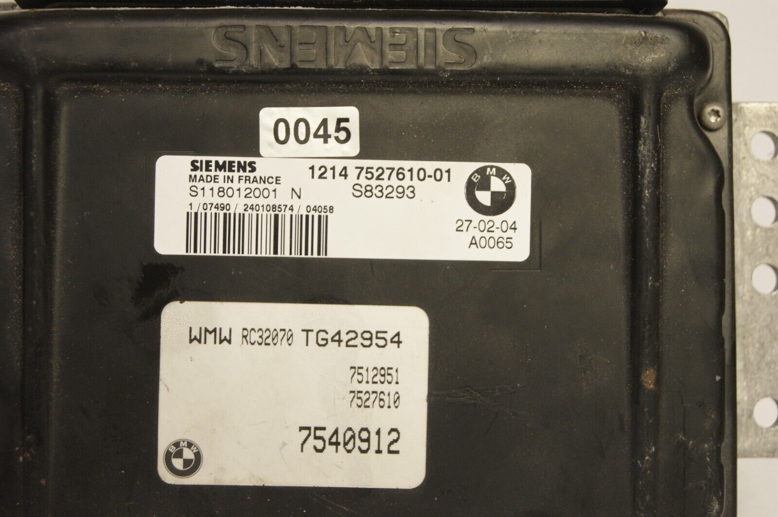 BMW MINI R50 Engine ECU 7527610 / S118012001N  PLUG AND PLAY (CLONING). - Glasgow Car Parts Store
