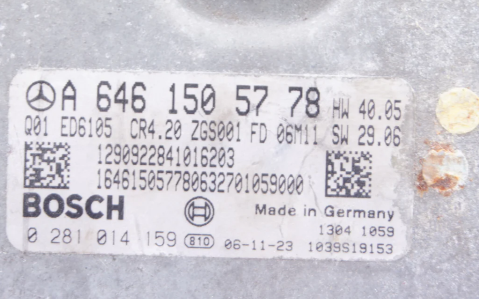 ECU A6461505778 0281014159 Mercedes - Glasgow Car Parts Store