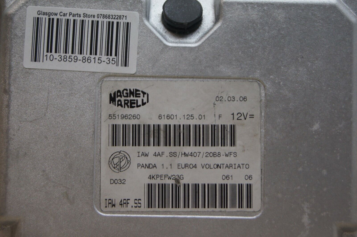 ECU PLUG & PLAY 55196260 Fiat Panda 1.1 ECU IAW 4AF.SS  IAW4AFSS/HW407/20BB-WFS - Glasgow Car Parts Store