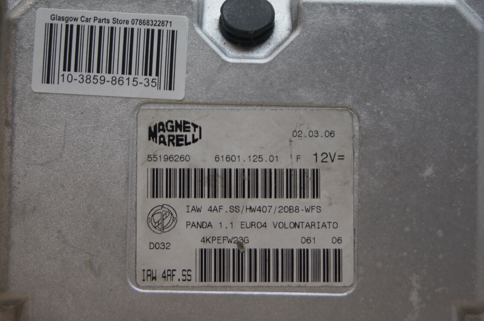 ECU PLUG & PLAY 55196260 Fiat Panda 1.1 ECU IAW 4AF.SS  IAW4AFSS/HW407/20BB-WFS - Glasgow Car Parts Store