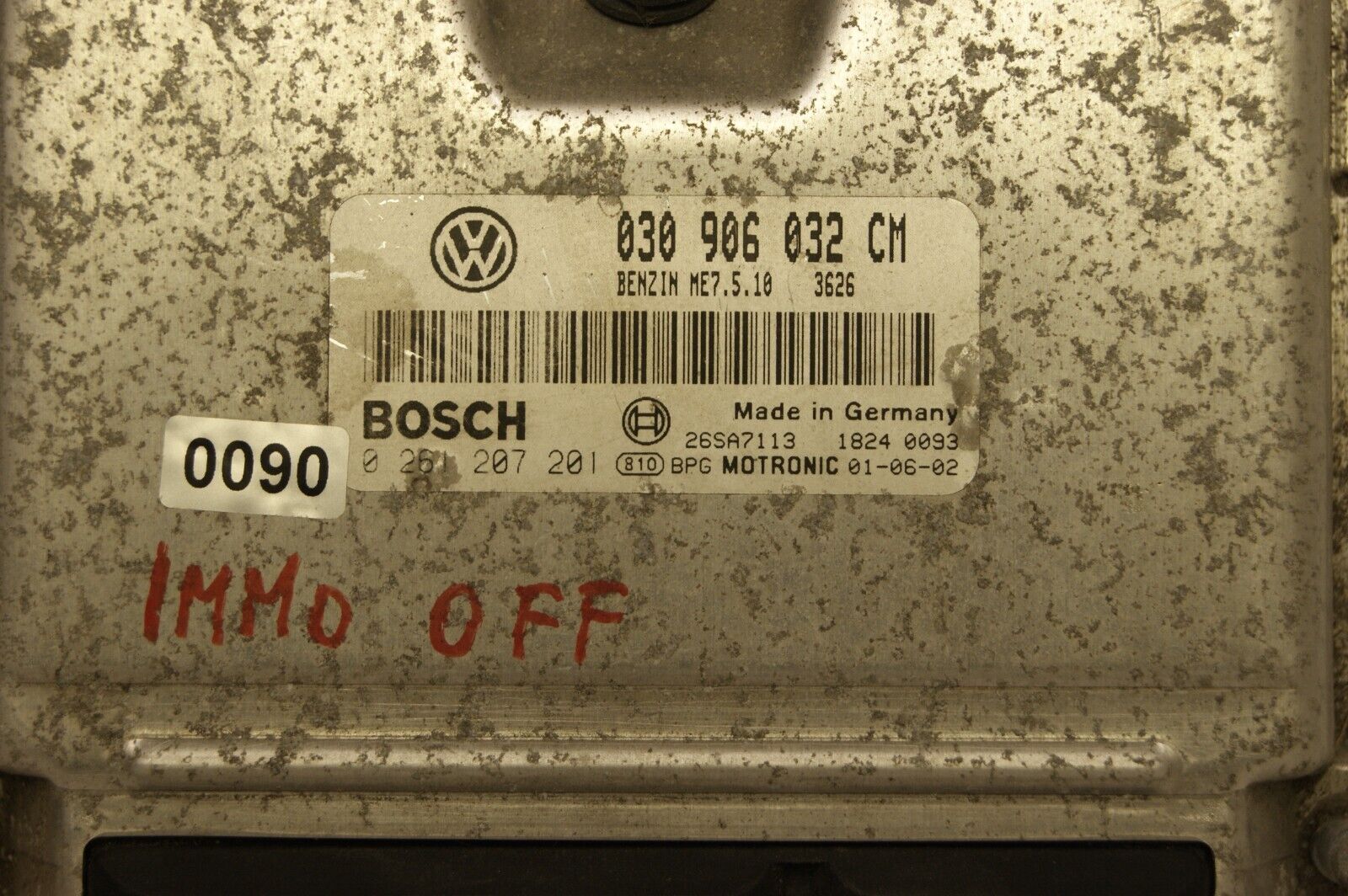 ECU VW 030906032CM / 0261207201   IMMO OFF PLUG & PLAY. - Glasgow Car Parts Store