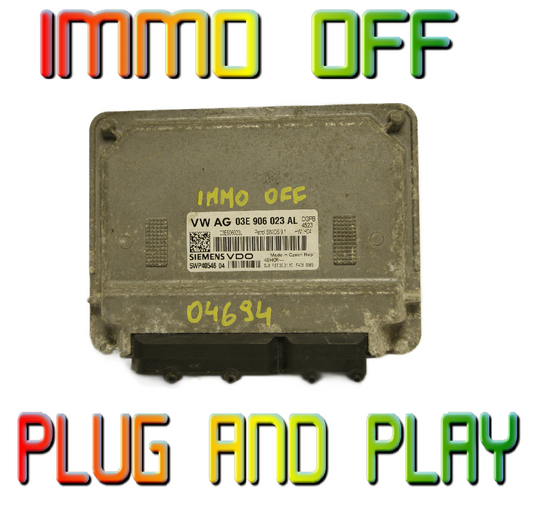 VW Fox ,Polo 1.2 12V ECU 03E906023AL  5WP40546 Plug & Play IMMO OFF - Glasgow Car Parts Store