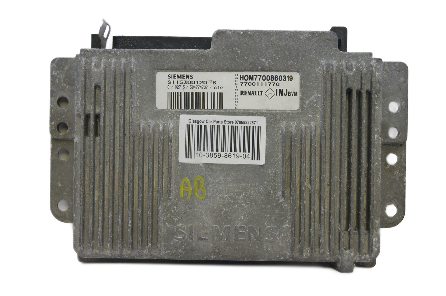 ECU RENAULT S115300120B  HOM 7700860319 7700111770 - Glasgow Car Parts Store