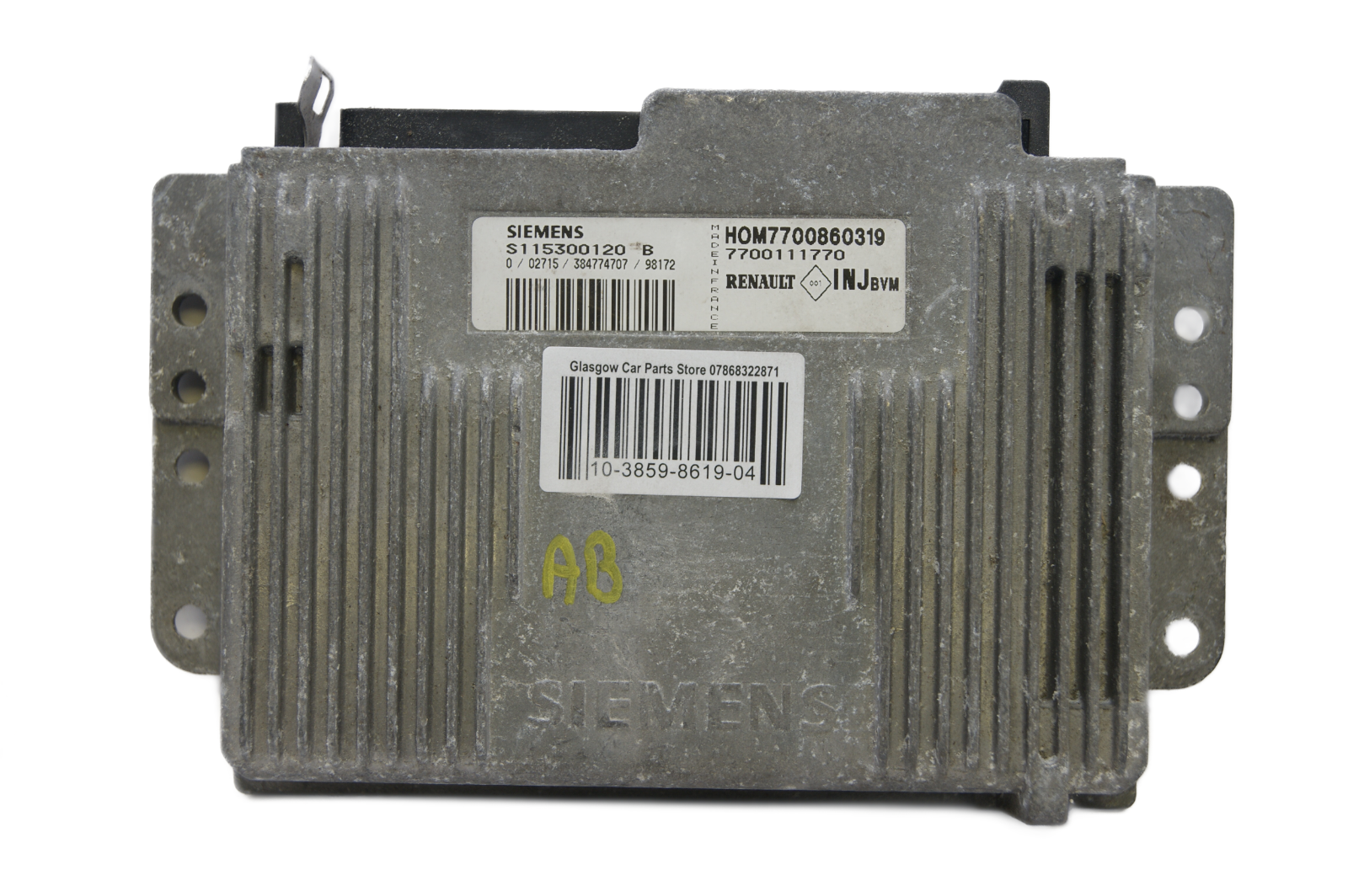 ECU RENAULT S115300120B  HOM 7700860319 7700111770 - Glasgow Car Parts Store