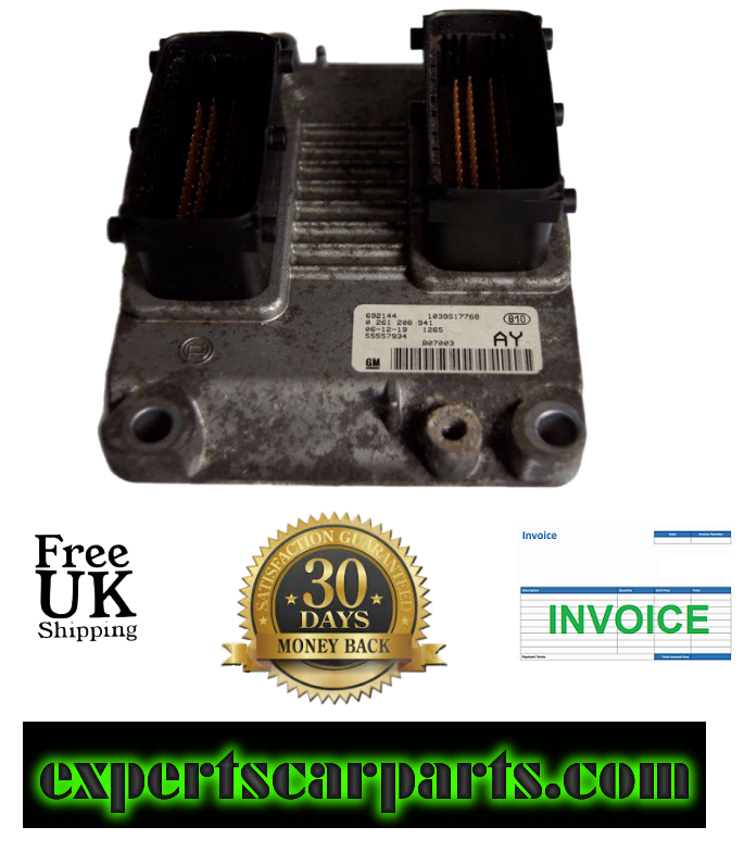 VAUXHALL OPEL CORSA D Z14XEP ECU 0261208941 / 55557934 AY. RESET + PIN - Glasgow Car Parts Store