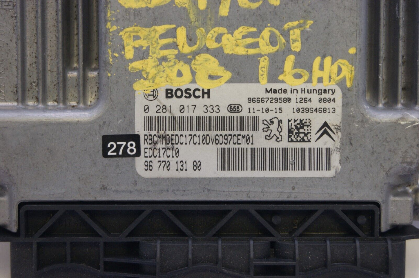 PEUGEOT CITROEN ECU 0281017333 9677013180 PLUG AND PLAY(CLONING). - Glasgow Car Parts Store